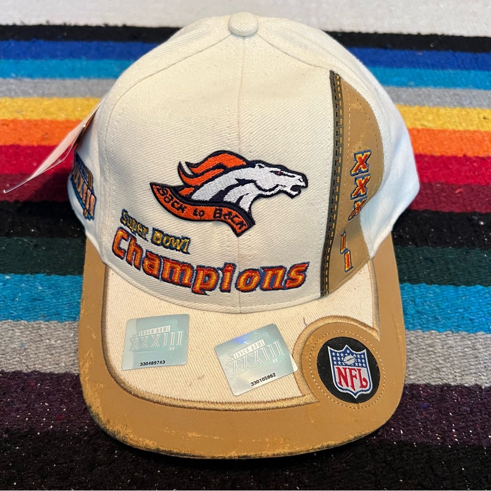 Vintage Logo Athletic Denver Broncos Super Bowl XXXIII Champions Hat NWT